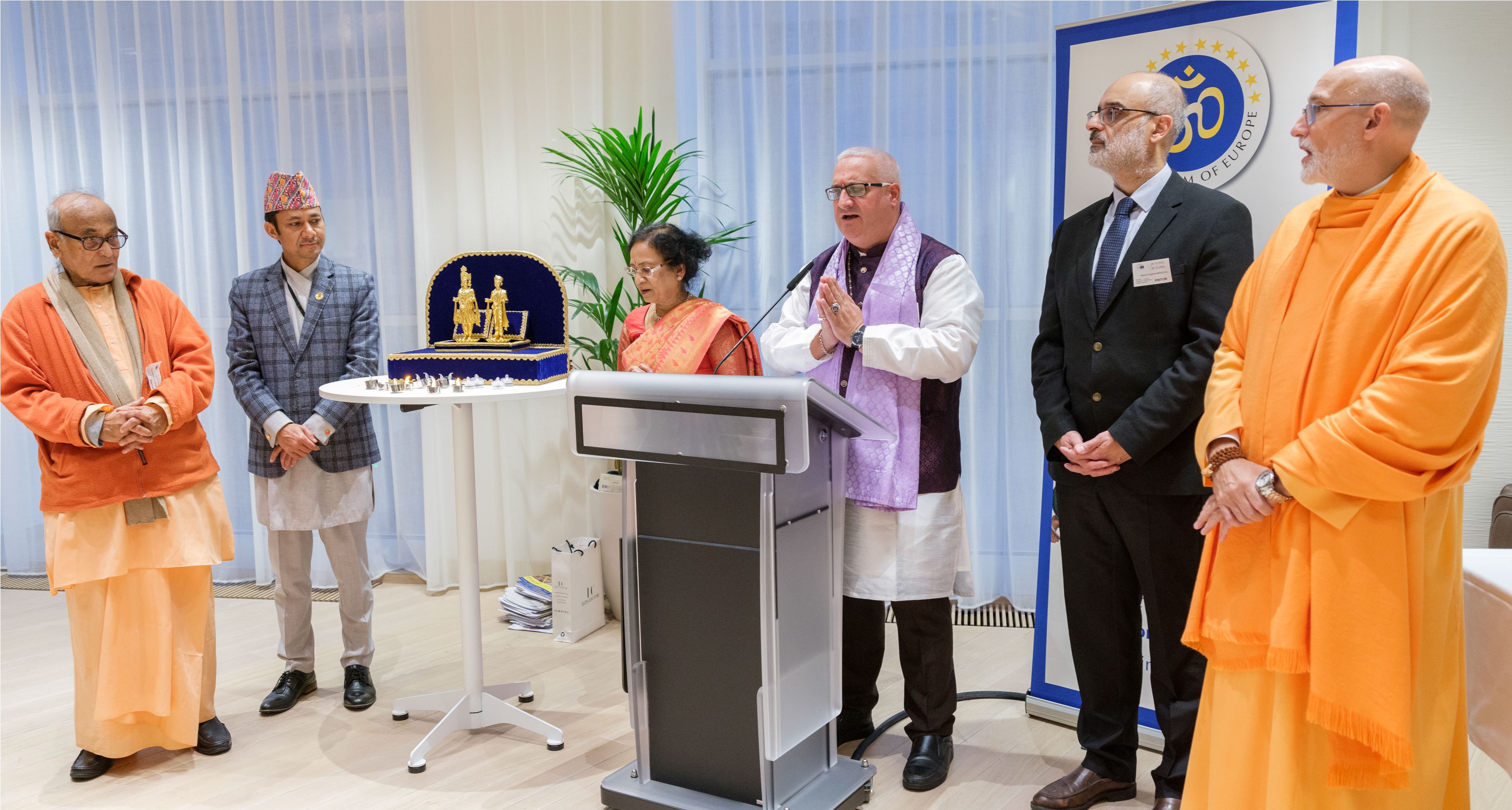 Shanti Paath at the European Parliament Diwali event